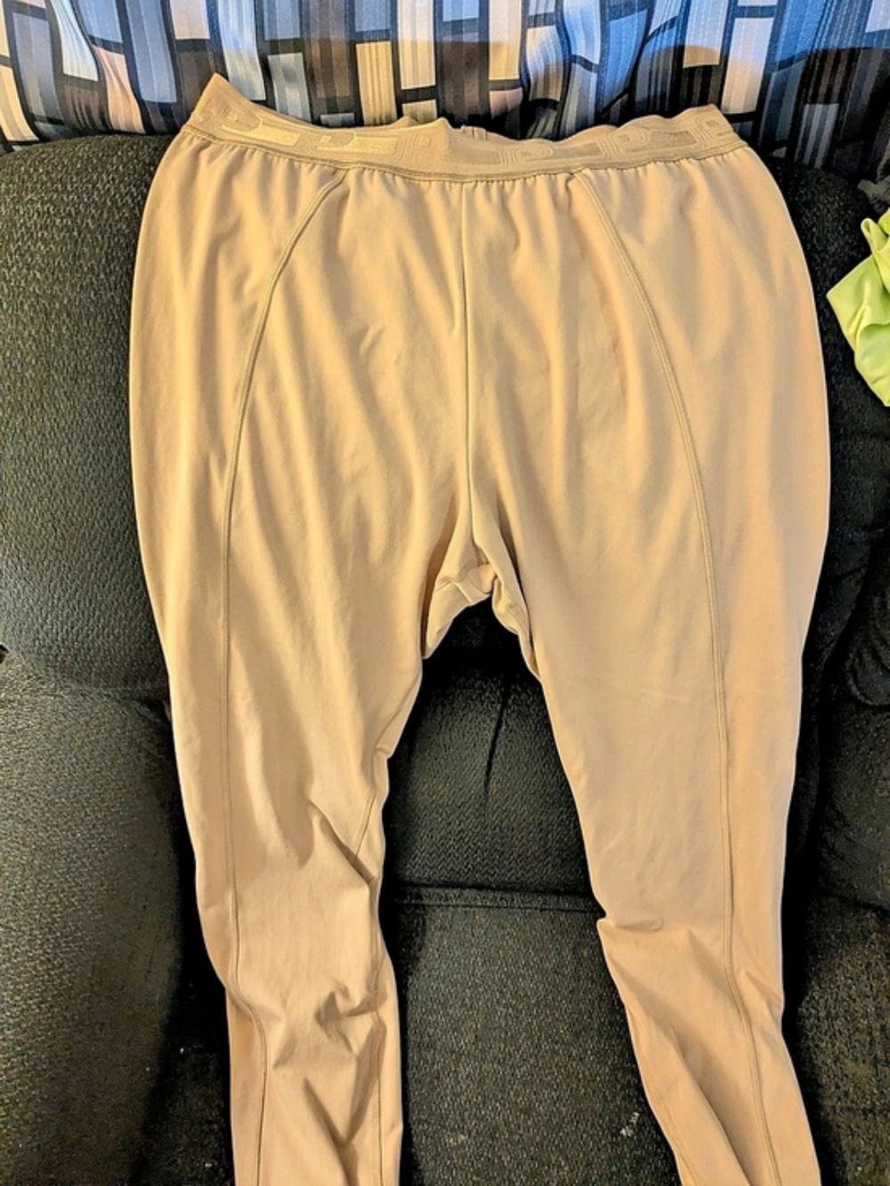 PINK ACTIVE Athletic Leggings in Beige Size 2x